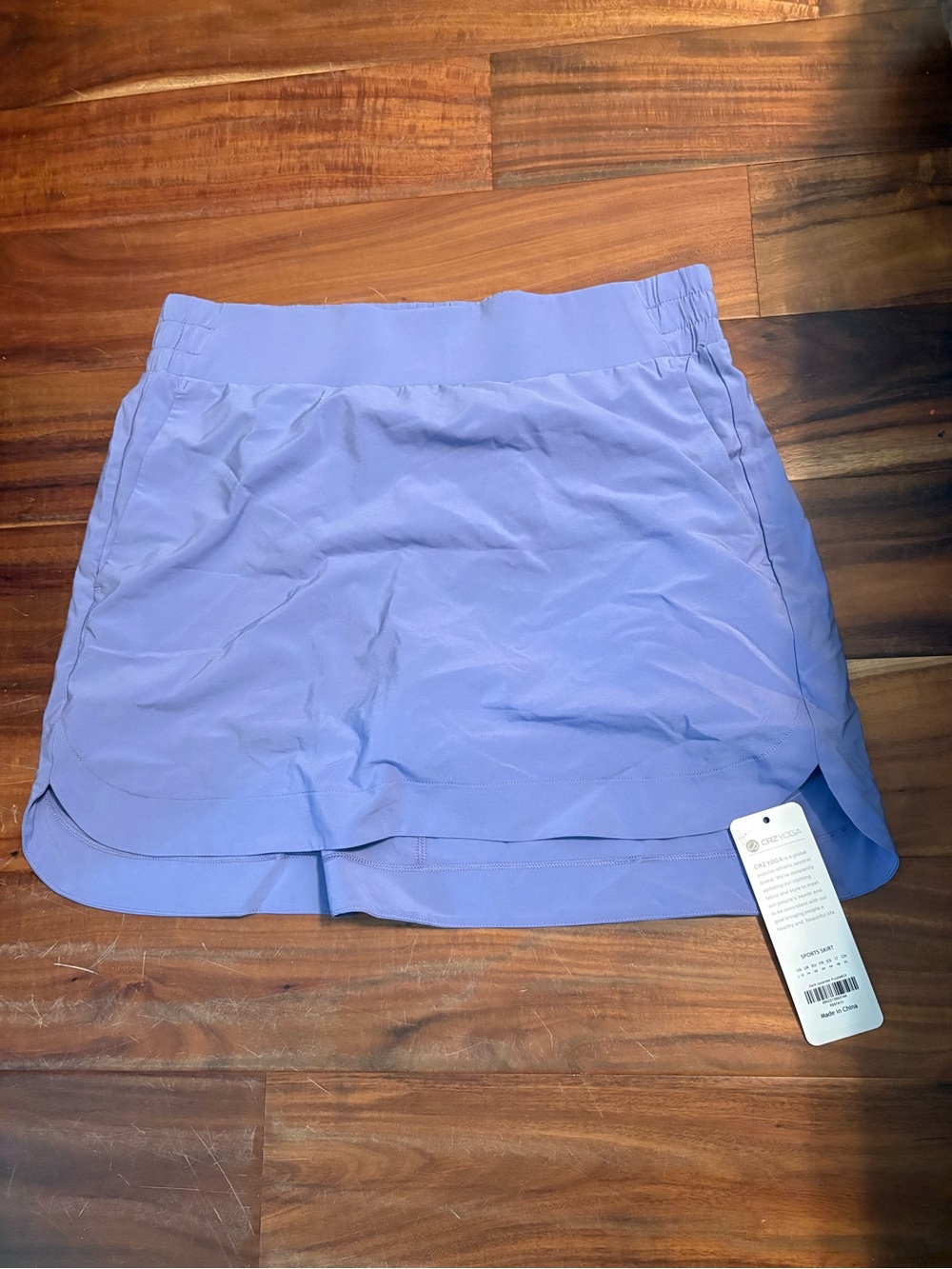 NWT CRZ YOGA Sports Skort Dark Lavender Purple Size L 12 Tennis Golf (410)
